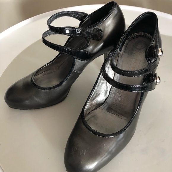 Coach Shoes - Coach Gunmetal Mary Jane Heels
